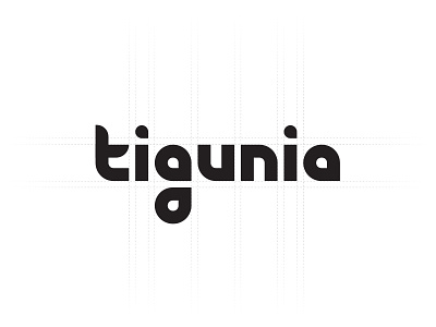tigunia logo concept black brand branding concept design flat grid logo tigunia type typography vector
