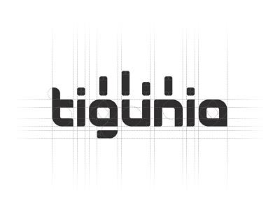 tigunia logo progress black brand branding concept design flat grid logo tigunia type typography vector