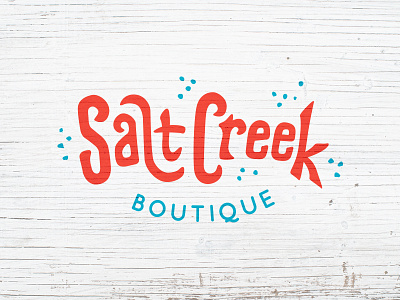 Salt Creek Boutique - Secondary Version brand branding design hand drawn hand lettering lettering logo logo design salt creek