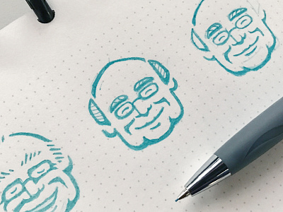 "The Doc" (Logo Mark Sketching) blue branding character character design design drawing hand drawn illustration logo logo design pencil sketch