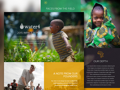 Water4 Impact Report design graphic design homepage site ui ux water4 web web design webdesign website
