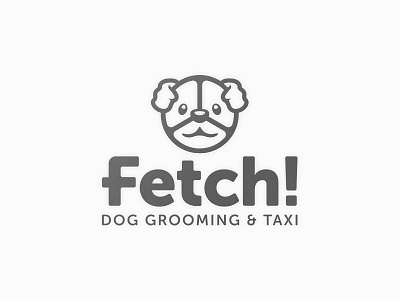 Fetch! Logo Design animal black brand branding design dog fetch! flat logo logo design pet vector