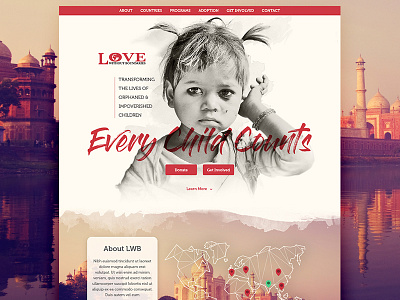 LWB India Hero design homepage india red responsive site ui ui design ux web design webdesign website