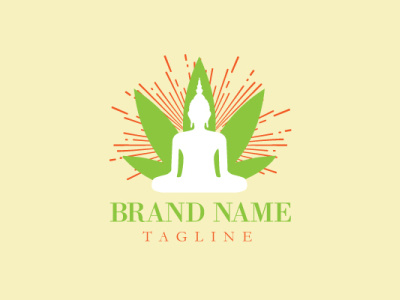 Buddha cannabis logo animation branding cannabis graphic design hemp logo marijuana motion graphics weed