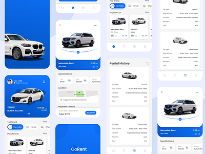 GoRent : Car Rental App appdesign branding car car rental dailyui design graphic design illustration logo minimalist mobile design rental rental app design ui vector webdesign
