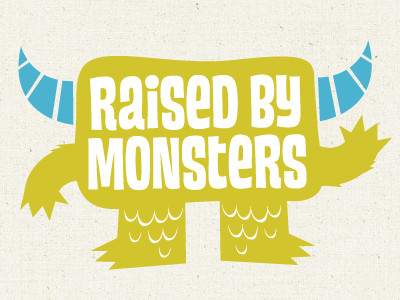 Raised By Monsters! character design logo