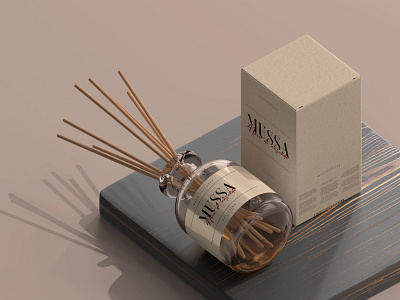 MUSSA | Reed diffuser logo & package design