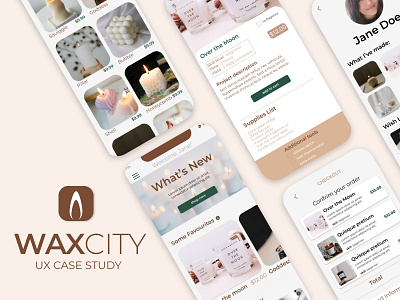 Wax City UX Design art branding design designer digital art ui ux