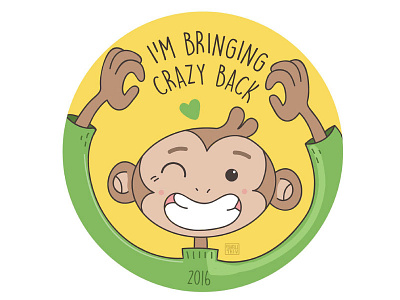 2016 cartooning charecter design crazy funky illustration monkey
