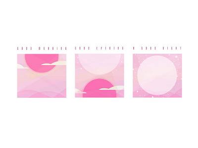 BLUSHING SKIES moon pink sky sun