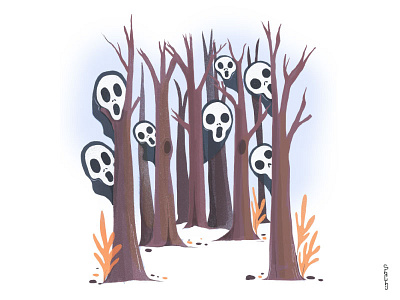 Error 404 404 error forest ghost ghoul scary trees woods