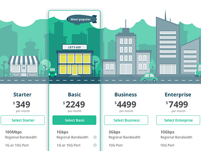 Pricing page card cards illustration plan plans price pricing responsive table ui ux web