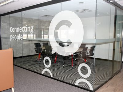 Console conference room decal meeting room office people