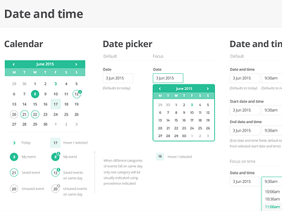 UI Kit - Date and time