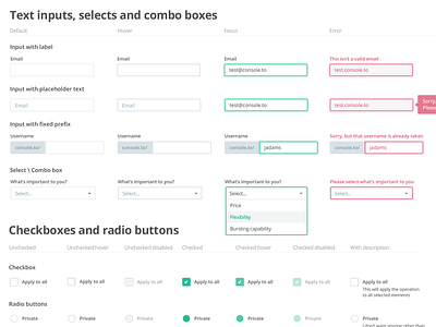 UI Kit - Inputs interface kit spec ui ux