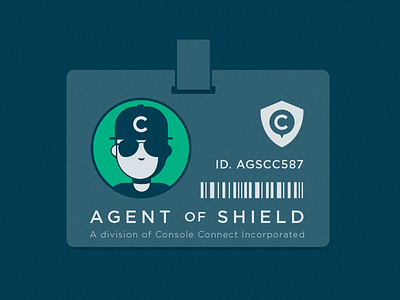 Agent of Shield badge cartoon character illustration t shirt tee