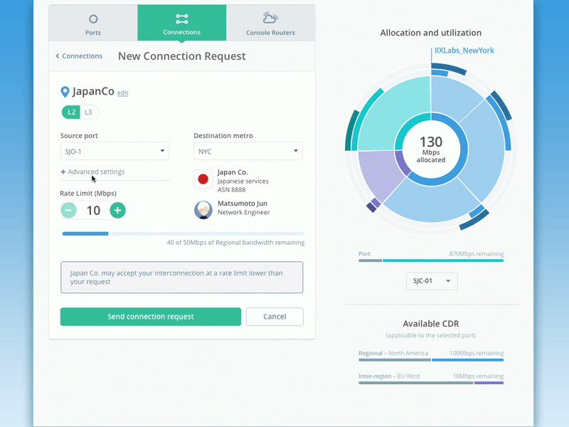 New connection request analytics app dashboard flat graph network statistics stats ui ux website