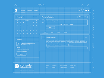Blueprint - Activity feed application grid guides interface ui ux web
