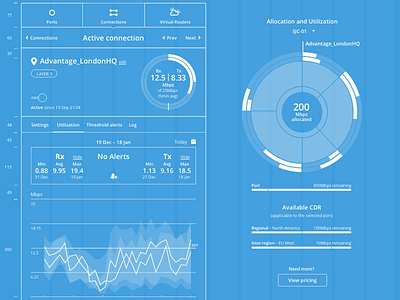 Blueprint - Connection Dashboard application grid guides interface ui ux web