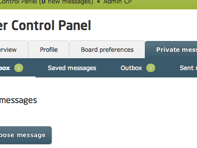 phpBB UCP Mod control message panel phpbb pm private ucp