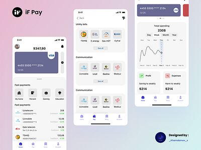 iF Banking mobile app design