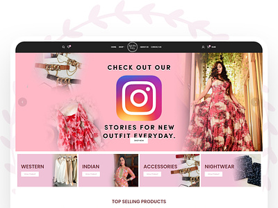Shopping Website designed for an Instagram Influencer. branding design shopping website website