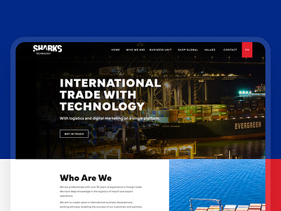 Website Design for Sharks Technology branding ui ux website