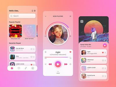 Music Streaming Apps app design ui ux