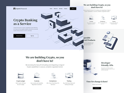 Crypto Banking as a Service Landing Page animation banking blockchain clear design crypto cryptocurrency design finance fintech landing page mobile app responsive design ui ux web design