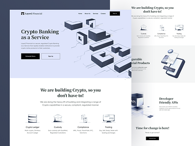 Crypto Banking as a Service Landing Page