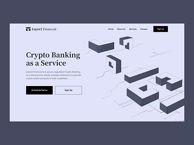 Crypto Banking as a Service animation banking blockchain clear design crypto cryptocurrency design finance financial fintech illustration landing page logo motion graphics responsive design saas ui ux web web design