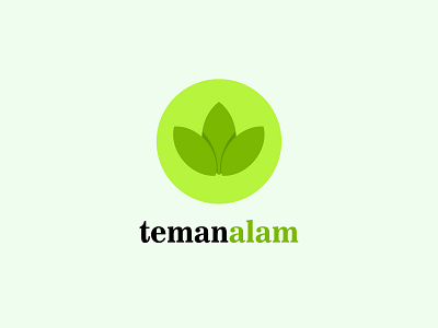 Temanalam Logo aesthetic branding design graphic design green illustration leaves logo logo nature nature logo