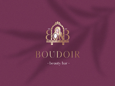 Logo for Boudoir (beauty bar) branding design graphic design logo vector