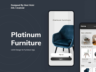 Platinum Furniture App UI UX Design app app design app mockup design icon mockup ui ux
