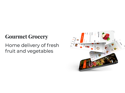 Gourmet Grocery App UI UX Design app design icon illustration ui ux vector