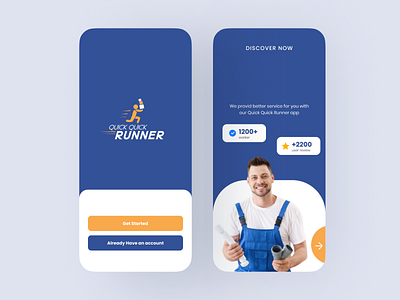 Quick Runner App UI UX Design app icon ui ux