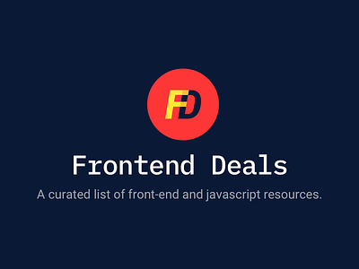 Frontend Deals frontend js logo resources