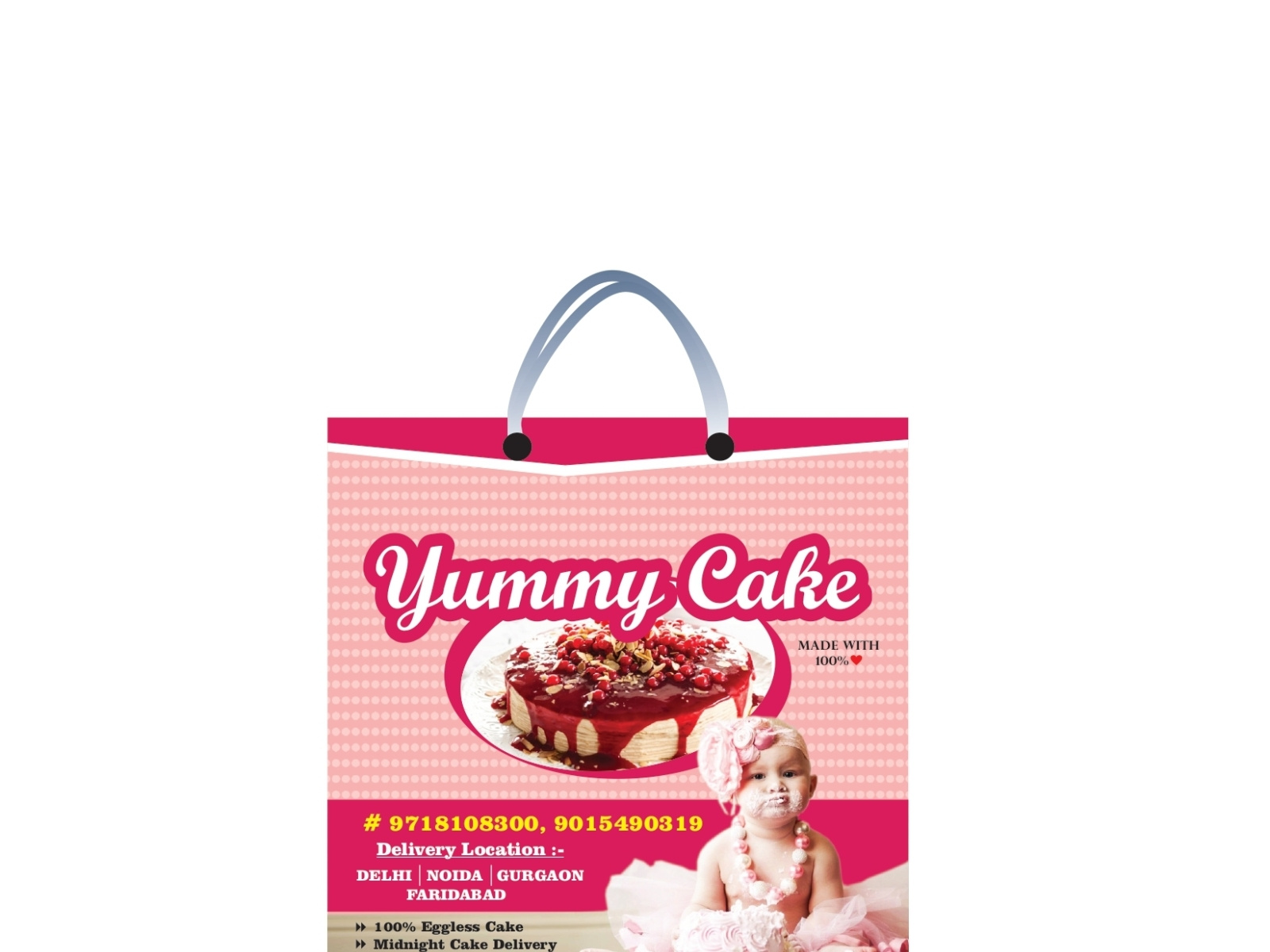 Yummy Cake Carry Bag Design Shivam Mishra by Creative Shivam Mishra on Dribbble