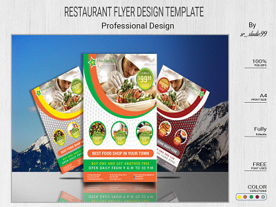 RESTAURANT FLYER DESIGN birthday branding business church design flyer graphic design illustration logo photoshop psd vector