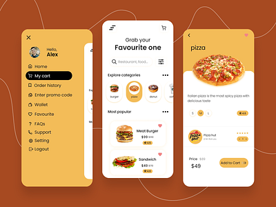 Food App UI UX Design adobephotoshop adobexd foodapp foodconcept fooddesign foodui fooduidesign ui uiconcept uidesign uiuxdesign userexperience userinterface uxdesign