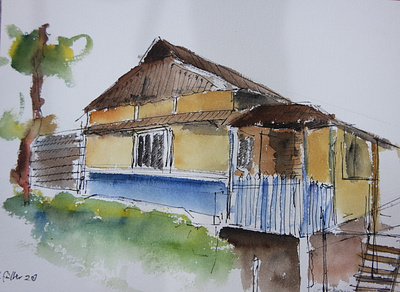 Watercolor Urbansketch Bangladesh illustration urbansketching watercolor watercolorpainting