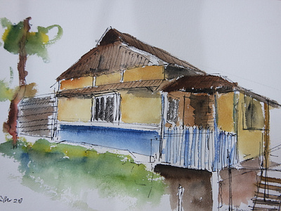 Watercolor Urbansketch Bangladesh