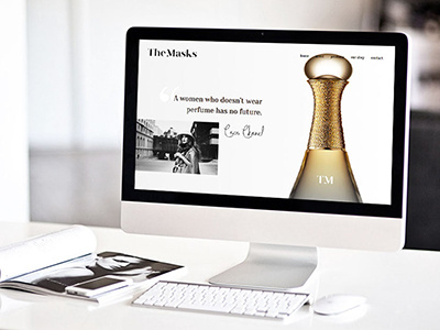 The Masks - Website app business company mark minimalistic modern monogram page responsive simple typo web