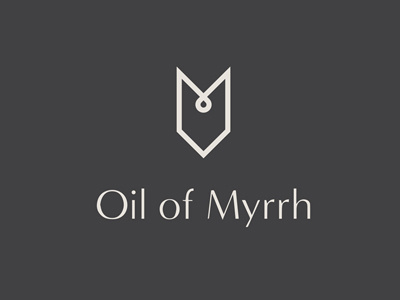 Oil of Myrrh logo brand business company crest elegant identity logo mark monogram shape symbol vector
