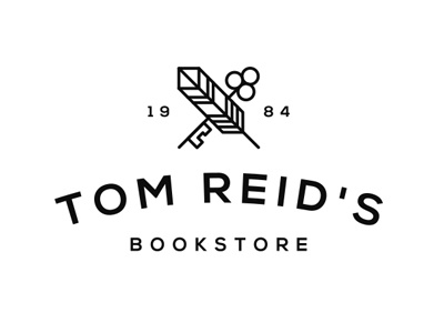 Tom Reids logo book brand business company crest identity logo mark monogram shape shop symbol