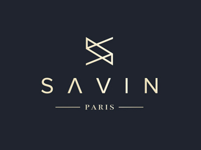 Savin Paris logo brand business company cosmetics crest fashion identity logo mark monogram shape symbol