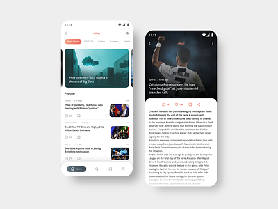 News App app design mobile news news app newsfeed ui ux