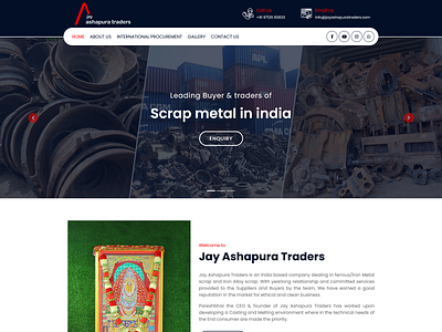 Jay Ashapura Traders graphic design photoshop ui ui design web dewsign