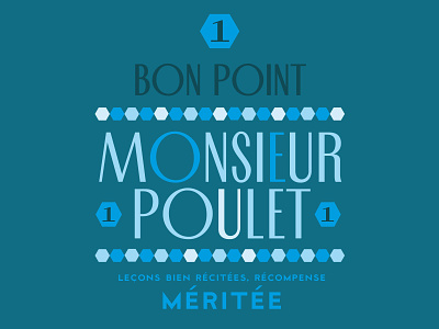 Bon Point Monsieur Poulet design typography vector