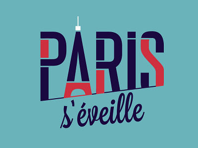 Paris s'éveille logo ui vector